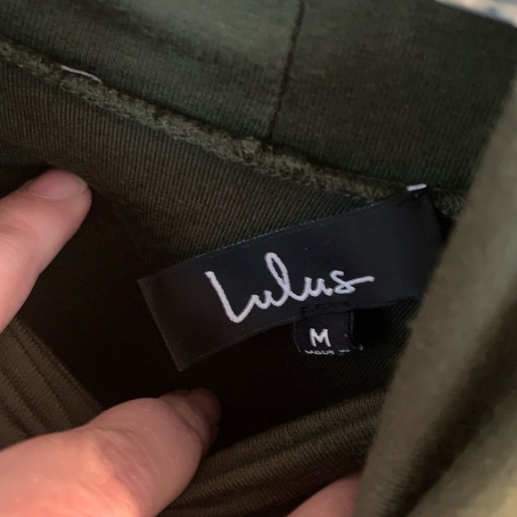 Women’s Lulu’s Olive Green Turtleneck Dress - Picture 3 of 3